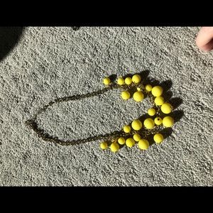 Yellow beaded necklace